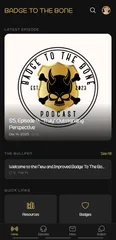 Badge to the Bone iOS app home screen